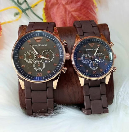 Modern Couple Watch Set – Stylish Matching Design with a Premium Look for Every Dress