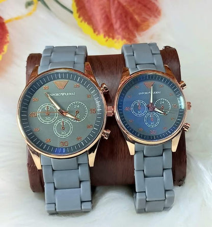 Modern Couple Watch Set – Stylish Matching Design with a Premium Look for Every Dress