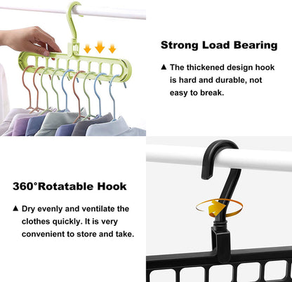 Magic Space Saving Hangers with 9 Holes Storage Organization for Closet & Wardrobe(Pack Of 10 Pieces)