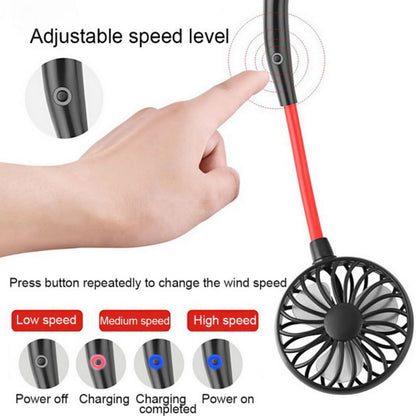 Portable Rechargeable Neck Fan – Hands-Free Bladeless Cooling Fan with 3 Speed Modes & Long Battery Timing
