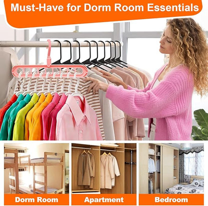 Magic Space Saving Hangers with 9 Holes Storage Organization for Closet & Wardrobe(Pack Of 10 Pieces)