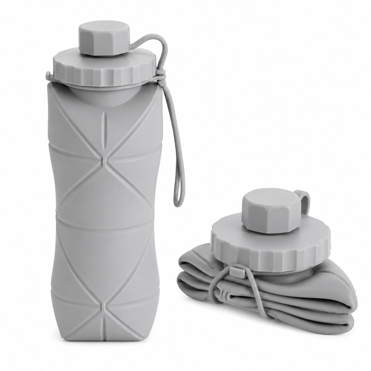 Collapsible Silicone Water Bottle – Leakproof BPA-Free Travel & Sports Bottle | Foldable Reusable Water Bottle for Gym, Hiking & Daily Use