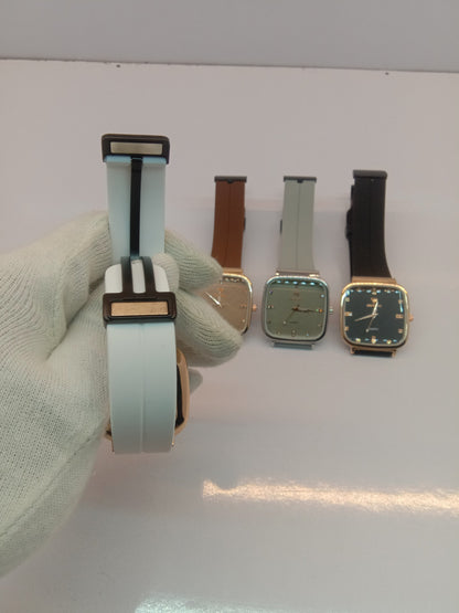 Royal Silicone-Strap Watches with Master-Lock With Multi-Color Sport & Casual Use