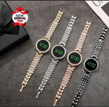 Trending Touch Screen LED Watch With Beautiful Bracelet & Gift Box Packaging For Female Women Girl For Any Occasion Gifts & Personal Use