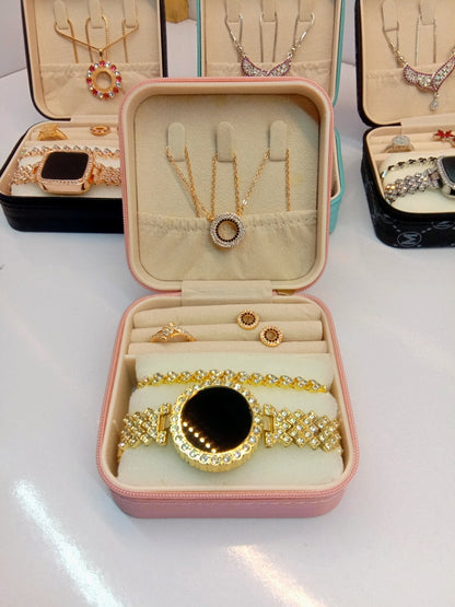 Top Trending Touch Watch With Beautiful Bracelet + Jewellery Set + Gift Box Packaging For Girls & Women
