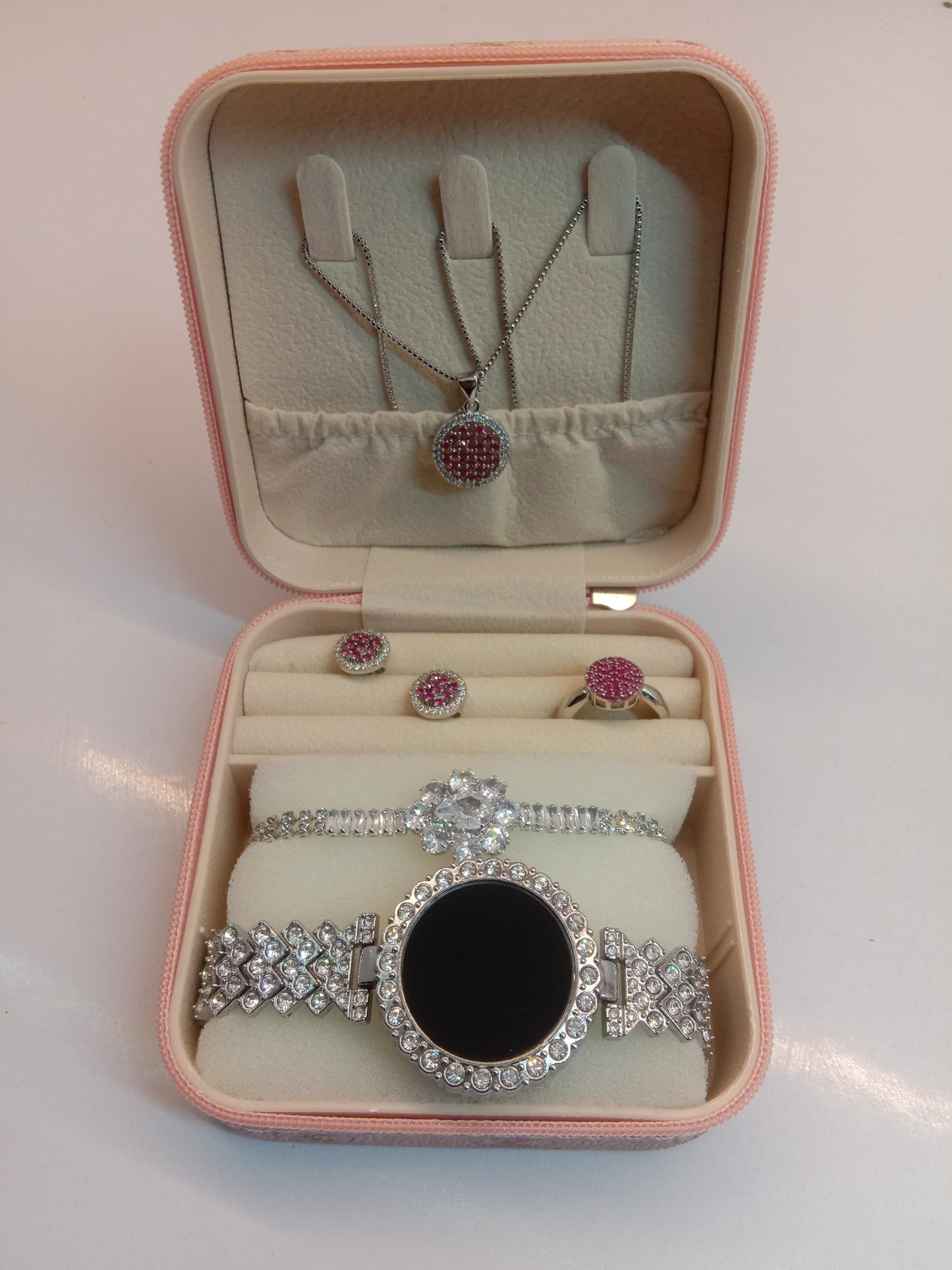 Trending Touch Watch With Beautiful Bracelet + Jewellery Set + Gift Box Packaging For Girls & Women