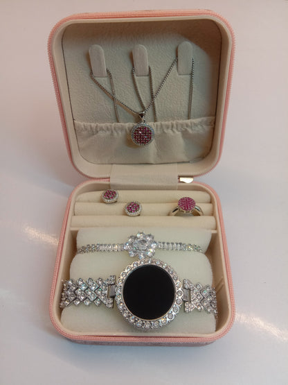 Trending Touch Watch With Beautiful Bracelet + Jewellery Set + Gift Box Packaging For Girls & Women