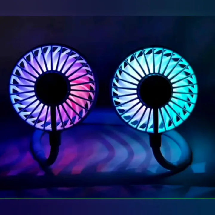 Portable Rechargeable Neck Fan – Hands-Free Bladeless Cooling Fan with 3 Speed Modes & Long Battery Timing